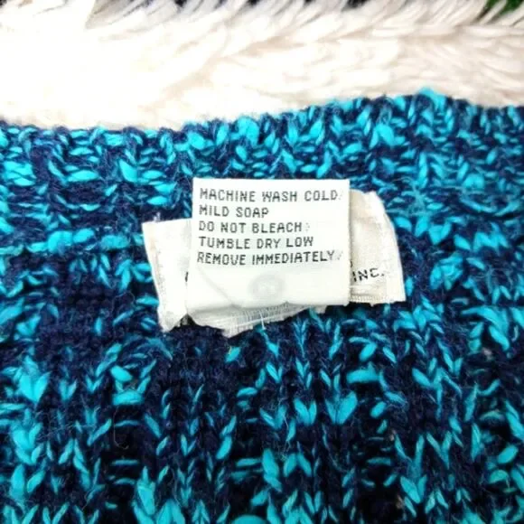 Here's A Hug Button Down V-Neck Cardigan/Sweater Vintage 2 Pockets. Woman Medium - Picture 4 of 10